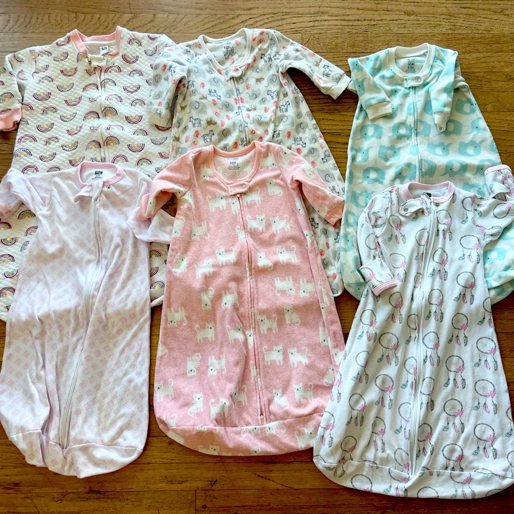 Set of 6 baby Sleep sacks